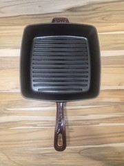Staub 26cm 10.25″ Square Cast Iron Grill Pan Grillet Majolica Grenadine France