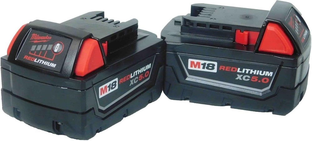 Milwaukee OEM M18 XC 5.0 AH 18 Volt Capacity Battery 2 PK 48-11-1852 New/Sealed