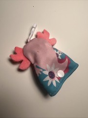 Girl Scouts Axolotl Keychain Screen Cleaner Key Chain Lily Pad Wipe Pink Cloth
