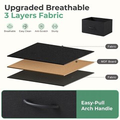 4 Fabric Drawer Dresser for Bedroom, Storage Organizer Unit Chest of Tower