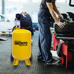 Omorfo Industrial 3HP, 30 Gallon, 9CFM Portable, Vertical Compressor