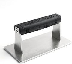 Stainless Steel Burger Smasher 3.25 LB – 8 Inch Steak Weight Smash Burgers Bacon