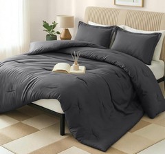 Queen/ King Size Ultra Soft 100% Cotton Down Comforter Reversible Duvet Insert
