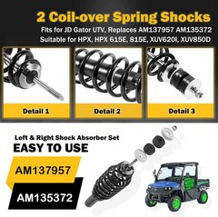 AM137957 AM135372 Front Left & Right Shock Absorber Set Fits for JD HPX, HPX 615