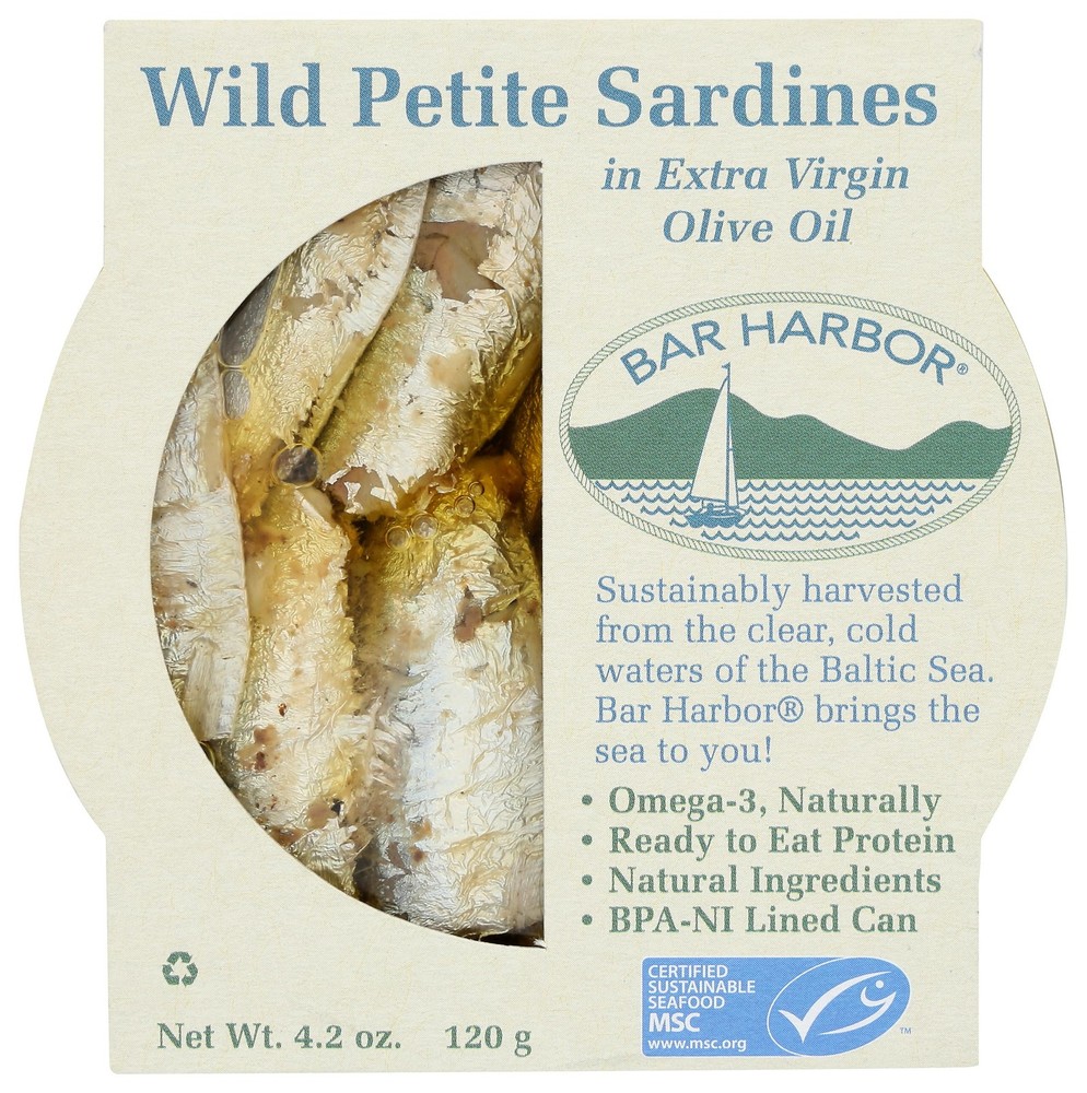 Bar Harbor Wild Petite Sardines in Extra Virgin Olive 4.2 Ounce (Pack of 1)