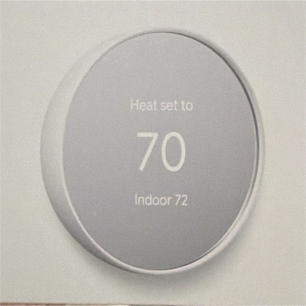 Google Nest Thermostat G4CVZ Gray Wi-Fi Programmable Smart App/Touch Control