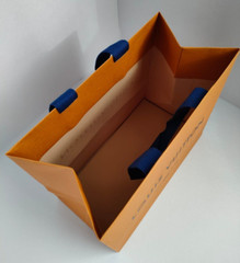 LOUIS VUITTON 8.5” x 7” X 4.5” Authentic Paper Shopping Tote Bag Small Orange