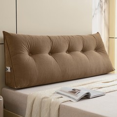 Corduroy Bed Wedge Pillow Headboard Bolster Back Rest Cushion Pillow f Sofa Bed