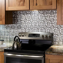 18.25 In. X 24.25 In. Crosshatch Silver Traditional Style # 1 PVC Decorative Bac