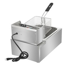 Stainless Steel Commercial Household Electric Deep Fryer Fried Chicken Pan 6L