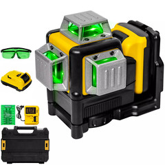 12V Green Line 3 x 360 Laser Level Laser + battery + charger
