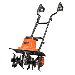 Uimoso Corded Electric Garden Tiller, 18-Inch, 13.5-Amp Lawn Cultivator