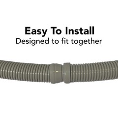 Puri Tech Vacuum Hose Navigator Pool Vac Ultra Aquabug 1.5in x 4ft Lt Grey 6 pk