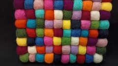 Trader Joe’s Handcrafted Multicolor Felted Wool Trivet 6.5in. x 6.5in – NWT