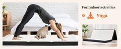4″ Tri-fold Memory Foam Mattress, Foldable Portable Floor Bed,Washable Cover