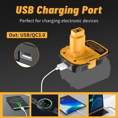 DM18D Converter Compatible with Dewalt 20V Battery & Milwaukee 18V Battery