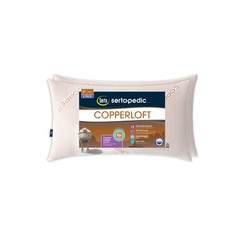 Sertapedic Copperloft King Bed Pillow, Hypoallergenic, 2 Pack