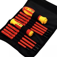 10-in-1 Electrician Insulated Screwdriver Set Magnetic Tip Slotted Phillips Tool