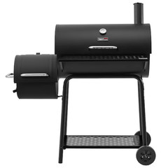 Royal Gourmet Offset Smoker 27.44-in W Black Barrel Charcoal Grill