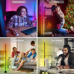 2-Pack Corner Floor Lamp,Lamps for Living Room with Smart App and Remote Control