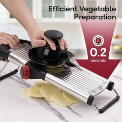 Adjustable Stainless Steel Mandoline Food Slicer Kitchen Fruit Vege Chopper Cutt