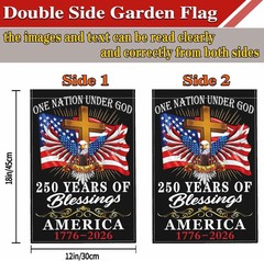 250 Year American Anniversary Garden Flag 250th Anniversary USA Flag Patriotic 4