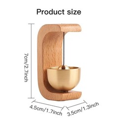 Magnetic Wood Doorbell Shopkeepers Bell Brass Entryway Wind Chime Home Decor