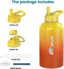 Insulated Water Bottle 32 Oz, Triple Wall Vacuum Stainless Steel(Cold for 48 Hrs