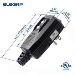 4.67 In. 15 Amp Manual Reset 3 Prong Portable GFCI Replacement Plug Assembly