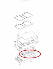 Deli Drawer Decor Tray Cover Compatible with LG Refrigerator ACW74118102
