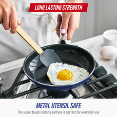 Blue Diamond 8″ Ceramic Nonstick Fry Pan with Spatula, Dishwasher Safe, Oven Saf