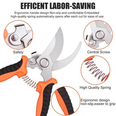 3 pcs garden shears Stainless steel Gardening scissors Pruning shears for garden