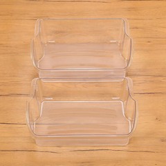 2 Pack Clear Refrigerator Door Bin Shelf #240324502 For Frigidaire Kenmore