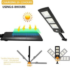 5000W Commercial Solar Street Lights Outdoor Dusk to Dawn Super Bright Road Lamp