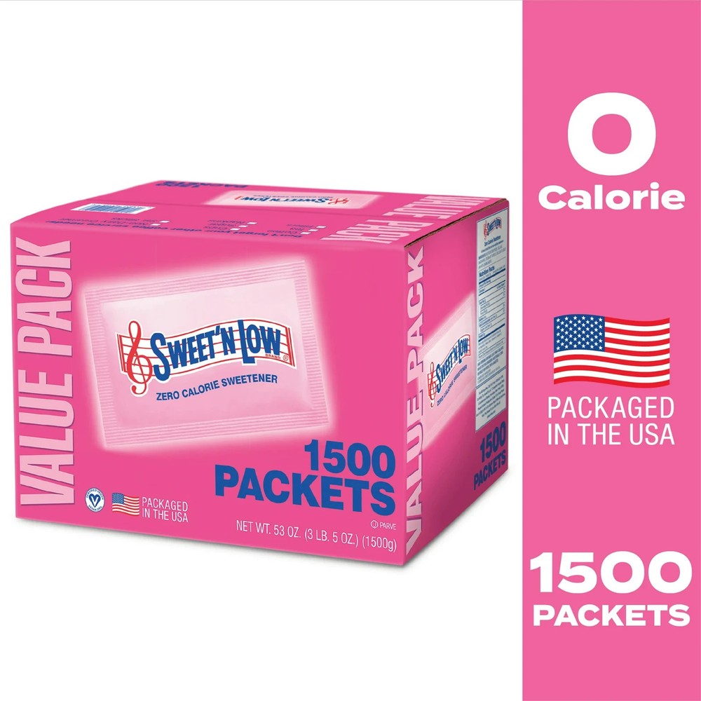 Sweet’N Low Zero Calorie Sweetener, Sugar Substitute Packets, 53 oz, 1500 Count​