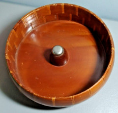 Vintage California Redwood Nut Cracker Bowl Standard Specialty Co 1940s.
