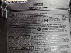 SIX (6) DEWALT 4.0 Amp Battery Charger 12V & 20V Volt MAX Li-Ion DCB1104.