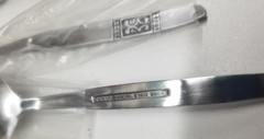 NEW Vintage PIERRE 12pc Stainless Steel Korea Modern MCM Silverware NOS