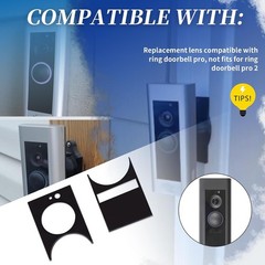 1x Replace Lens Screen Protector For Ring Doorbell Pro,Not Doorbell Pro 2 Black