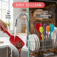 Kodreat 5 Pieces Silicone Spatula Set BPA Free Non Stick Rubber 5, Multicolor