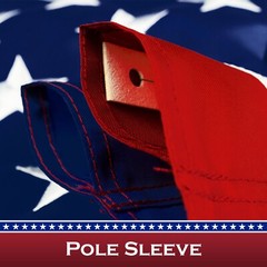 American US USA Pole Sleeve Flag United States 2×3 Feet Embroidered Polyester
