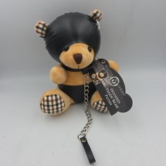 Master Series Polyurethane PU Faux Leather Hooded Bondage Bear, New