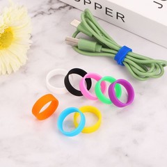 20Pcs Silicone Rubber Bands 20x7mm Silicone Elastic Bands Cable Ties 10 Colors