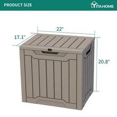 31 Gallon Waterproof Outdoor Storage Box, Lockable Lid for Patio, Pool & Garden