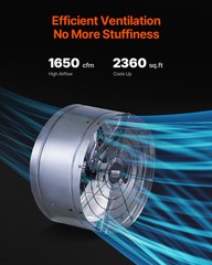 15 Inch Gable Mount Fan 1300 CFM Attic Exhaust Fan with Adjustable Thermostat