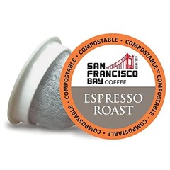 LOOSE SF Bay Arabica Espresso Coffee Pods – 72 Count Compostable K Cup