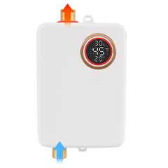 3000W 4.57*2.76*7.68in White ABS& 304 Stainless Electric Instant Water Heater