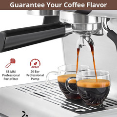 Barista Express Espresso Machine with Grinder & Milk Frother – Silver