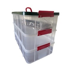54 Ornament 3 Tier Storage Case 19.3 in x 12.9 in x 10.3 in