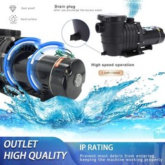 1.5HP for Hayward Swimming Pool Pump Motor In/Above Ground w/ Filter Basket